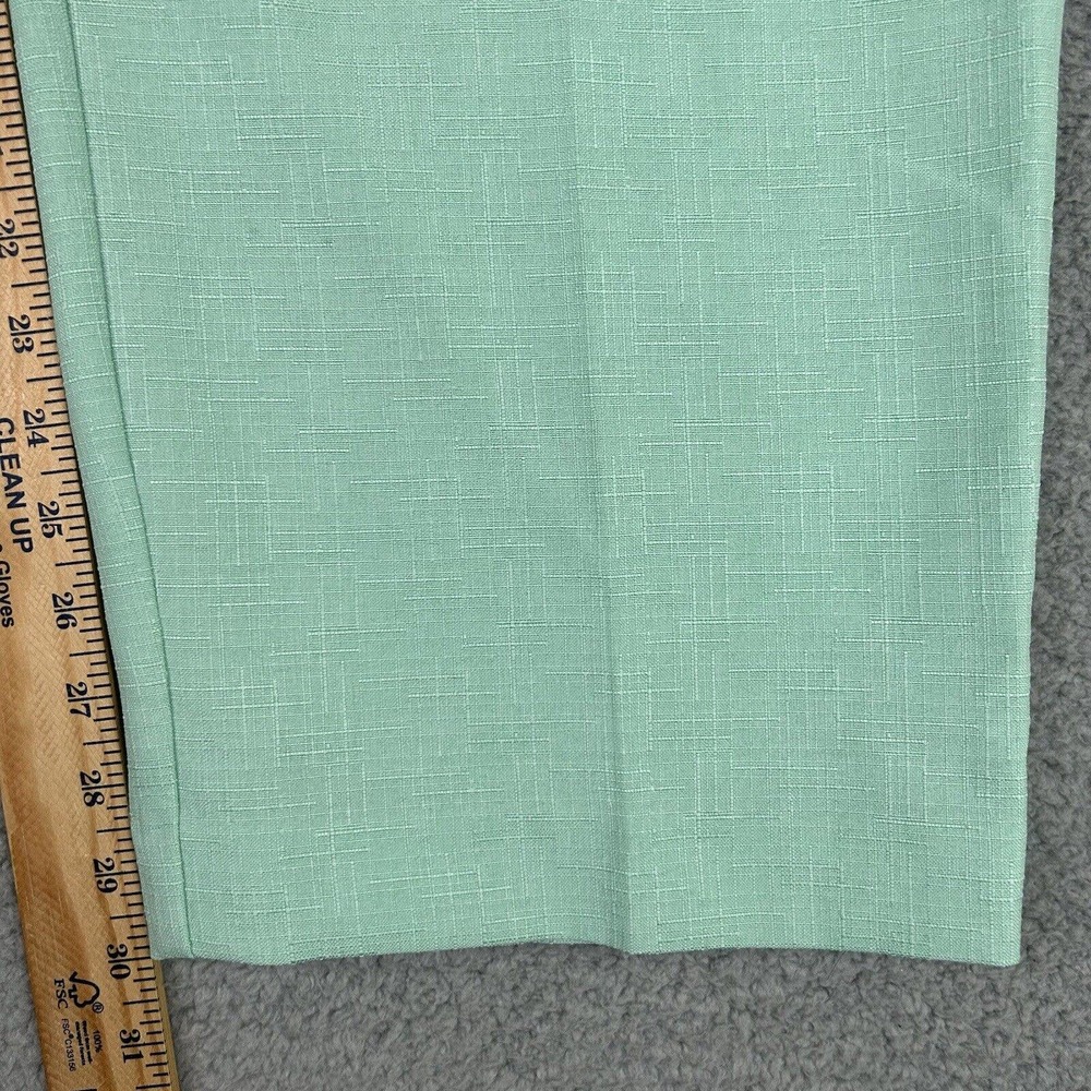 Alfred Dunner Pull On Pants Size 18 Green Comfort Elastic Waist Slacks Pockets - Picture 7 of 10